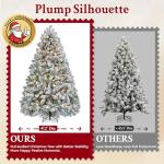 6ft Pre-lit Snow Flocked Christmas Tree with Lights