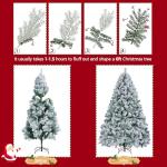 6ft Pre-lit Snow Flocked Christmas Tree with Lights
