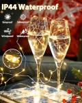 4 Pack 60 LED Fairy Lights Battery Operated with Timer, 20FT Waterproof Twinkle Lights Indoor Outdoor, Cuttable String Lights for Bedroom, Wedding, DIY, Centerpiece, Christmas Decorations (Warm White)