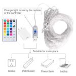 16 Color Changing Curtain Lights with Remote