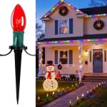 25.7 Feet C9 Multicolor Outdoor Christmas Path Lights