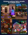 25.7 Feet C9 Multicolor Outdoor Christmas Path Lights