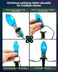 25.7 Feet C9 Multicolor Outdoor Christmas Path Lights