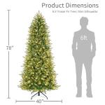 6.5 Foot Pre-Lit Slim Fraser Fir Christmas Tree