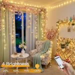 Connectable 33ft LED Globe String Lights 100 Bulbs