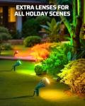 Outdoor LED Spotlight with 3 Lenses for Holidays