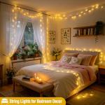 200 LED Warm White Christmas Lights - 66ft