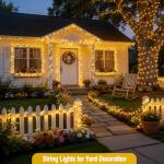 200 LED Warm White Christmas Lights - 66ft