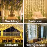 200 LED Curtain Fairy Lights for Indoor and Outdoor Decor