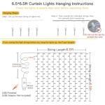 200 LED Curtain Fairy Lights for Indoor and Outdoor Decor