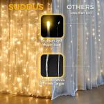 200 LED Curtain Fairy Lights for Indoor and Outdoor Decor