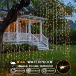 200 LED Curtain Fairy Lights for Indoor and Outdoor Decor