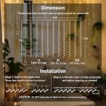 300 LED Remote Control Fairy Curtain Lights