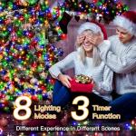 Ollny 500LED Colorful Christmas Tree Lights with Remote