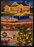 C9 Clear Outdoor Christmas String Lights, 25 Feet