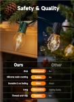 C9 Clear Outdoor Christmas String Lights, 25 Feet