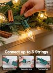 C9 Clear Outdoor Christmas String Lights, 25 Feet