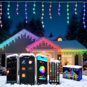 66Ft Smart Waterproof Icicle Christmas Lights