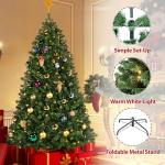 6Ft Pre-lit Hinged Christmas Pine Tree with Lights
