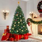 6Ft Pre-lit Hinged Christmas Pine Tree with Lights