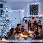 200 LED White Christmas String Lights, 66ft