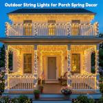 JMEXSUSS 200 LED String Lights Indoor Outdoor Clear Wire, Connectable Warm White Christmas Lights for Bedroom, 66 Ft Twinkle Fairy Classroom Light Plug in for Home Wedding Tree Yard Patio Decor