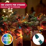 Joiedomi 100-Count Multicolor Christmas String Lights