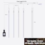 Brightown 10 Tube LED Meteor Shower Christmas Lights