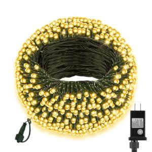 MGYIF 66FT 200 LED Christmas Light, Twinkle Xmas Lights with 8 Modes and Timer, Outdoor Waterproof Christmas Tree Lights for Room Bedroom Wedding Party Holiday Decorations, Warm White