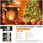 MGYIF 66FT 200 LED Christmas Light, Twinkle Xmas Lights with 8 Modes and Timer, Outdoor Waterproof Christmas Tree Lights for Room Bedroom Wedding Party Holiday Decorations, Warm White