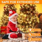 MGYIF 66FT 200 LED Christmas Light, Twinkle Xmas Lights with 8 Modes and Timer, Outdoor Waterproof Christmas Tree Lights for Room Bedroom Wedding Party Holiday Decorations, Warm White
