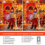 MZD8391 Color Changing Christmas String Lights Outdoor Indoor, 108FT 300 LED Warm White Multi Color Fairy Light, END to END CONNECTABLE, Waterproof Christmas Tree Lights with Timer Remote