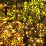 2-Pack Connectable 164FT 400LED Christmas Lights Outdoor Waterproof, Christmas String Lights with 8 Modes, Twinkle Lights Green Wire for Holiday Party Christmas Decorations, Warm White