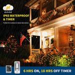 MZD8391 Color Changing Christmas String Lights Outdoor Indoor, 108FT 300 LED Warm White Multi Color Fairy Light, END to END CONNECTABLE, Waterproof Christmas Tree Lights with Timer Remote
