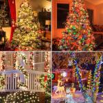 MZD8391 Color Changing Christmas String Lights Outdoor Indoor, 108FT 300 LED Warm White Multi Color Fairy Light, END to END CONNECTABLE, Waterproof Christmas Tree Lights with Timer Remote