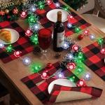 [Timer] Christmas Lights Decorations, 10 FT 30 LED Battery Operated Christmas Tree Santa Snowflake String Lights, 8 Lighting Modes Waterproof Xmas Fairy Lights for Home Party Indoor Outdoor Decor