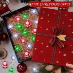 [Timer] Christmas Lights Decorations, 10 FT 30 LED Battery Operated Christmas Tree Santa Snowflake String Lights, 8 Lighting Modes Waterproof Xmas Fairy Lights for Home Party Indoor Outdoor Decor