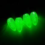 C9 LED Replacement Christmas Light Bulbs - Green 25 Pack