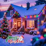 Brightown Multicolor C9 LED Christmas Bulbs, 25 Pack