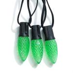 C9 LED Replacement Christmas Light Bulbs - Green 25 Pack