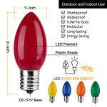 Brightown Multicolor C9 LED Christmas Bulbs, 25 Pack