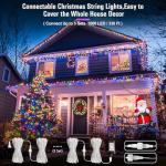 200 LED Multicolor Christmas Tree Lights, 66ft