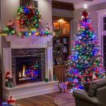 200 LED Multicolor Christmas Tree Lights, 66ft