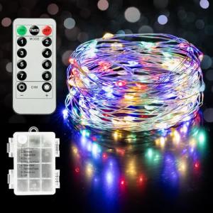 33ft Twinkle Star Multicolor Fairy Lights with Remote
