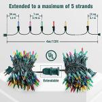 Hopolon 13ft Multicolor Christmas Lights - 2 Pack