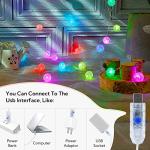 BEWIN Colorful Globe String Lights with Remote