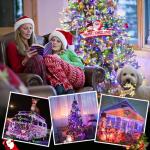 200 LED Multicolor Christmas Tree Lights, 66ft