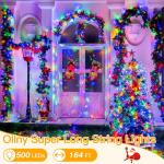 Ollny 500LED Colorful Christmas Tree Lights with Remote