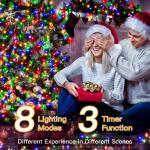 Ollny 500LED Colorful Christmas Tree Lights with Remote