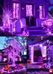 Purple 100 LED Waterproof Christmas String Lights